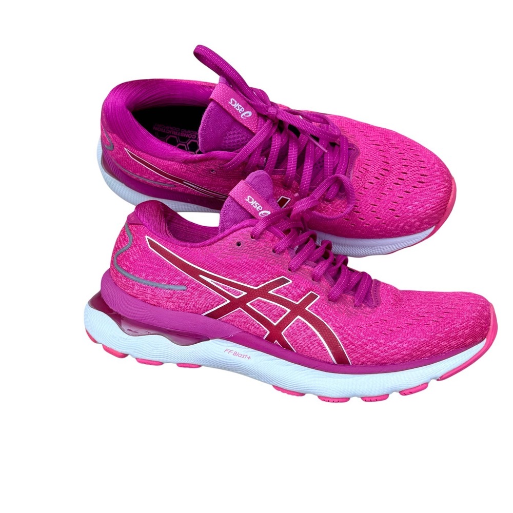 ASICS Gel-Nimbus 24 Womens Size 9 Running Shoes Fuchsia Red Athletic Trainers - Picture 4 of 15